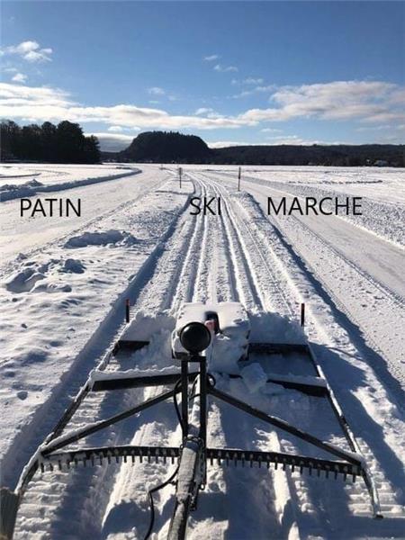 Glissade sur terrain et patinoire sur lac GRATUIT