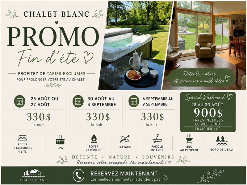 Chalet Blanc - Bord de l'eau