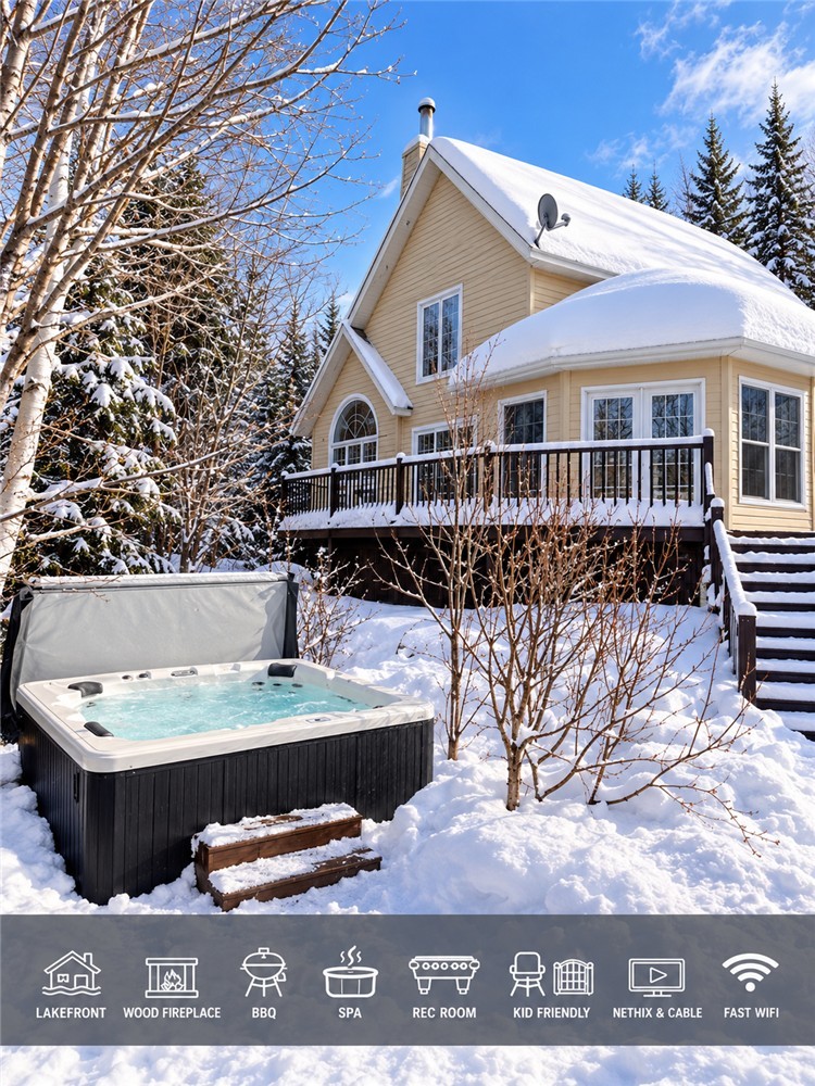Magnifique Chalet Lac Côme | Bordure de lac | Spa | Foyer au bois | Ski | Télétravail