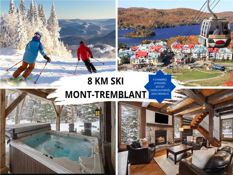 7 km to ski MONT-TREMBLANT SPA/FIREPLACE/POOL ACCESS/LAKE ACCESS