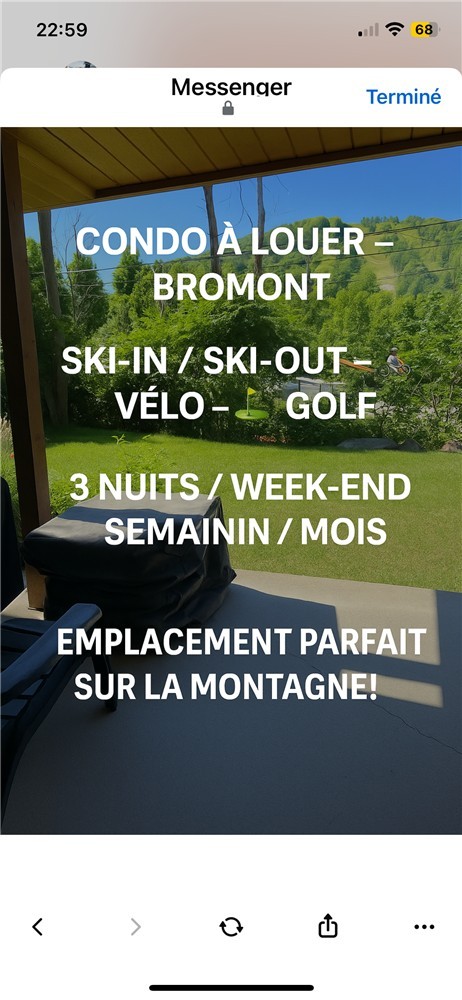 Condo ski in/ski out- Bromont