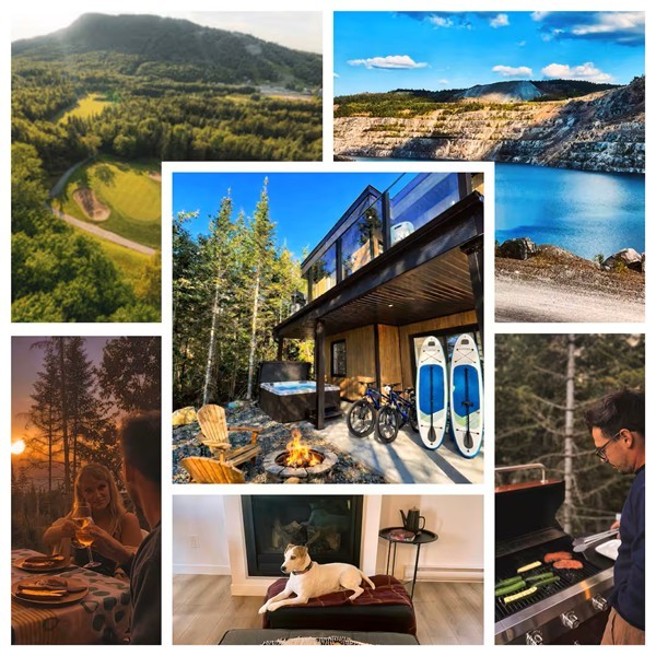 Cottage with jacuzzi,trekking, bikes and paddleboards at Mount-Adstock!