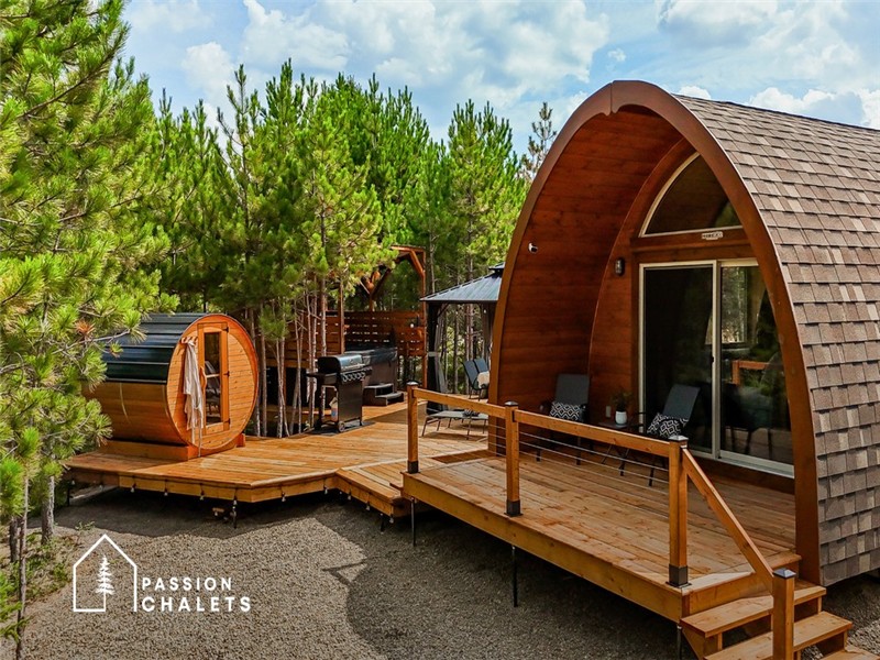 *PASSION CHALETS* | POD L'OASIS SAUNA & SPA | RIVER ACCESS - OUTDOOR FIRE PIT - RELAXATION - NATURE