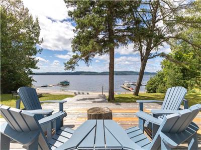 Chalet Beach House - Lac-Simon - Luxueux / Foyer / Bord de l'eau / Plage de sable / Couché de soleil