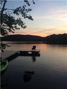Waterfront 4 season cottage with sunset views and close to Mont Tremblant Ski Resort