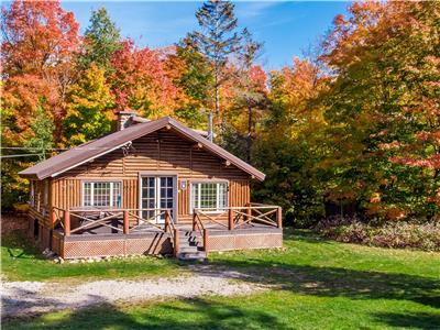 Log cabin on a private island