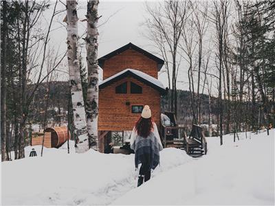 Expérience thermale privée - Sauna/Spa - Vue sur la rivière et montagne