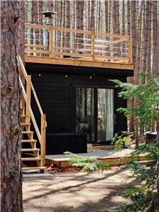Micro chalet avec spa et plage