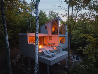 Private thermal escape: sauna, hammam, scandinavian bath, cold shower with river and mountain view